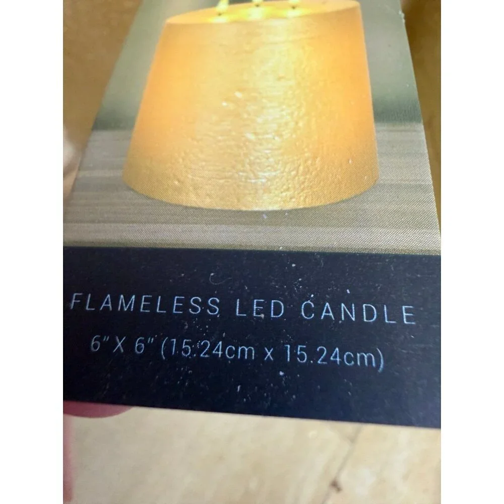 Rachel Zoe Gold Flameless LED Pillar Candles – Set of 2